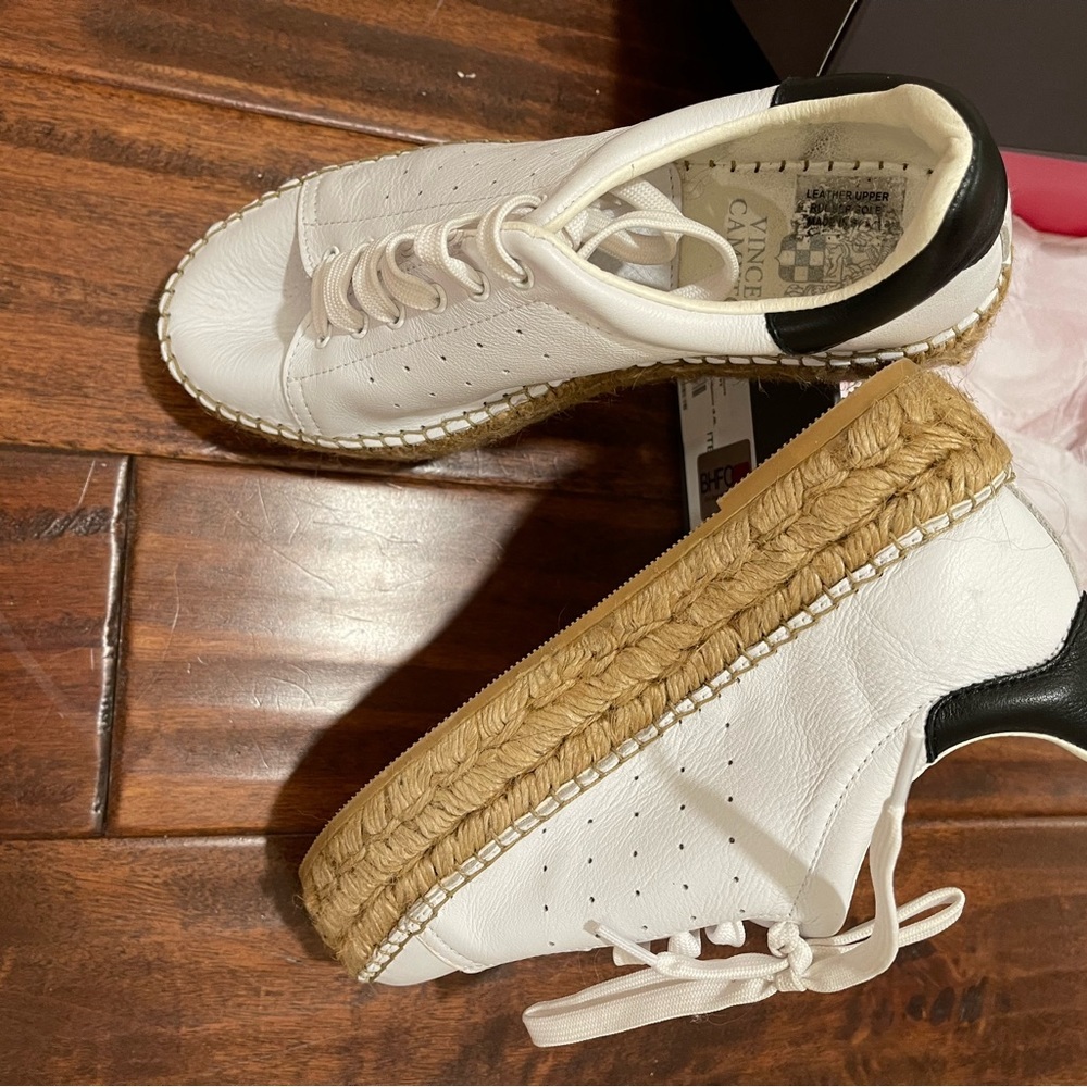 Get ready for springtime with these white espadrilles by Vince Camuto!